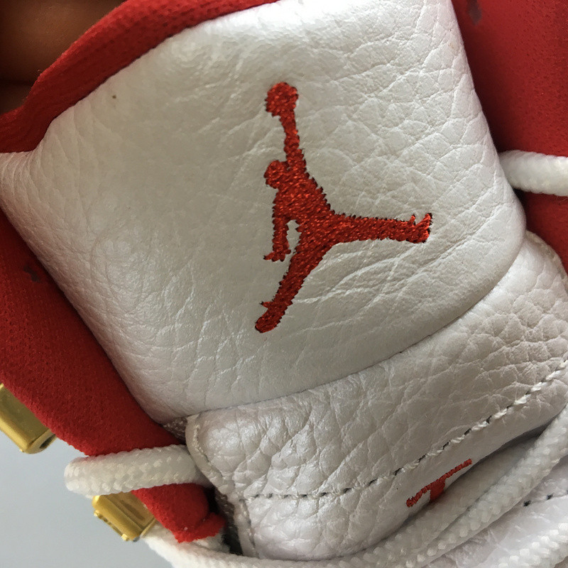 Air Jordan 12 Retro Fiba White University Red 130690-107