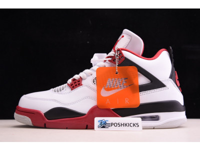 OW X Air Jordan 4 Retro Fire Red (2020) - DC7770-160